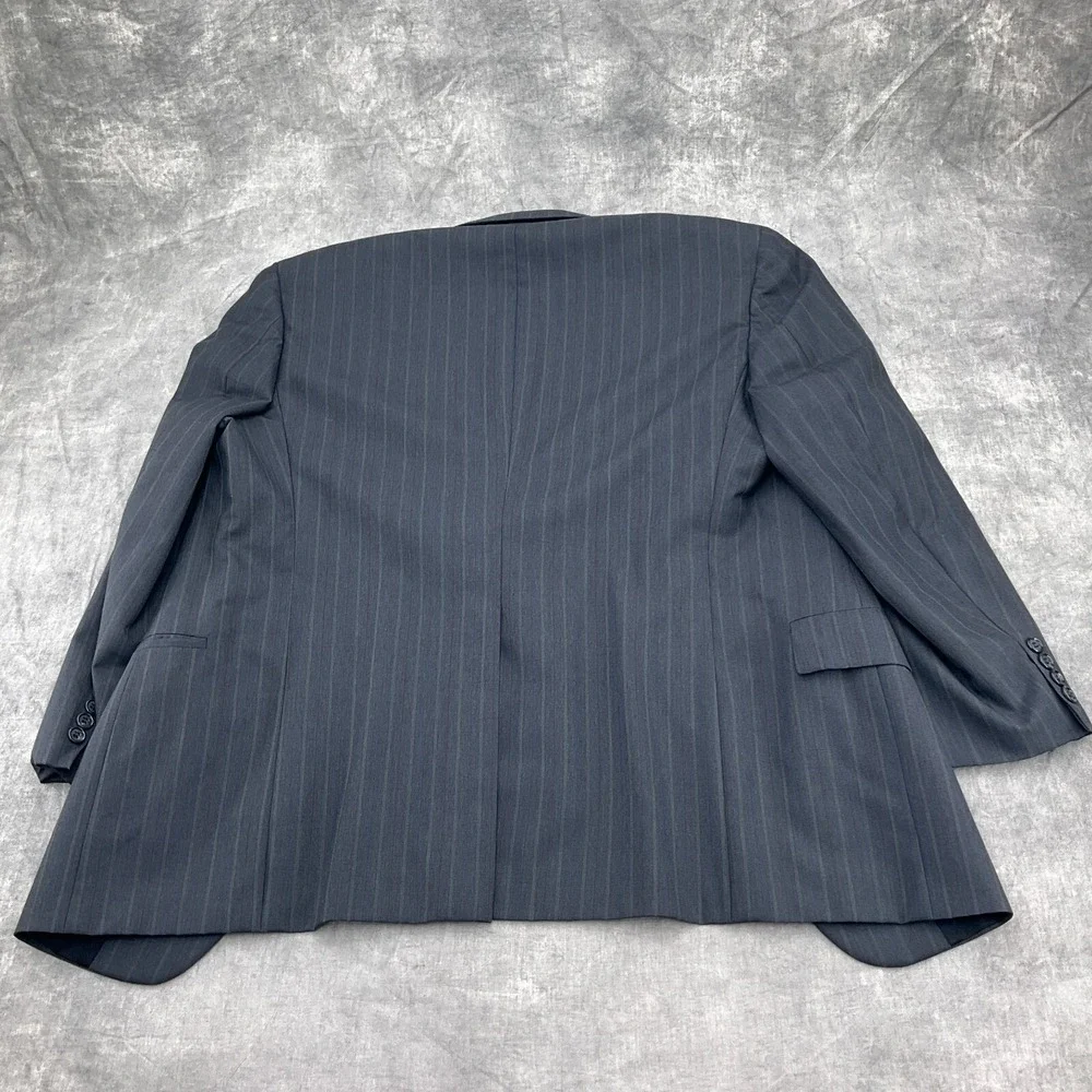 Hart Schaffner & Marx Blazer Men 40 Short Gray Multi Pinstripe Wool USA VTG